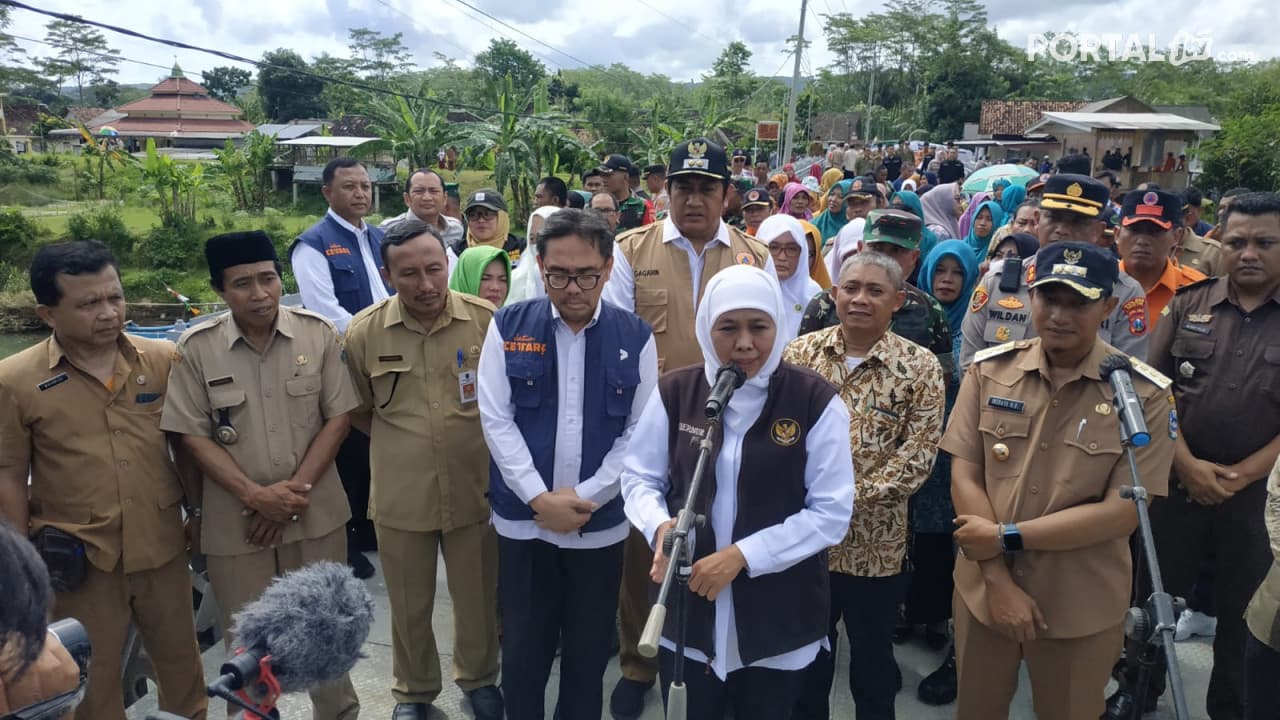 Dua Proyek Jembatan Pacitan Diresmikan Gubernur Khofifah