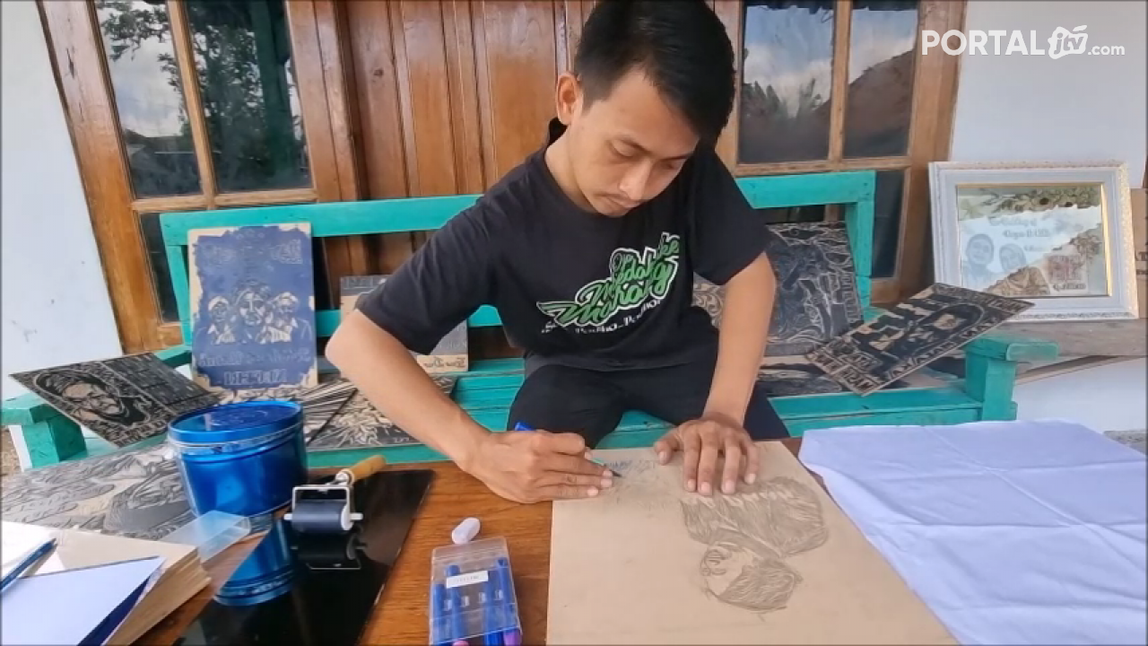 Unik, Sablon Metode Cukil Kayu