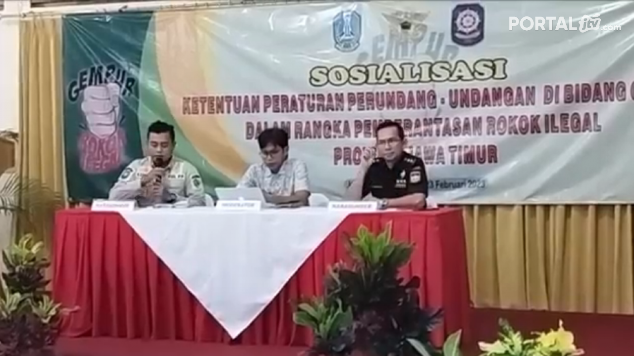 Satpol PP Bersama Bea Cukai Jatim Sosialisasikan Peraturan Berantas Rokok Ilegal