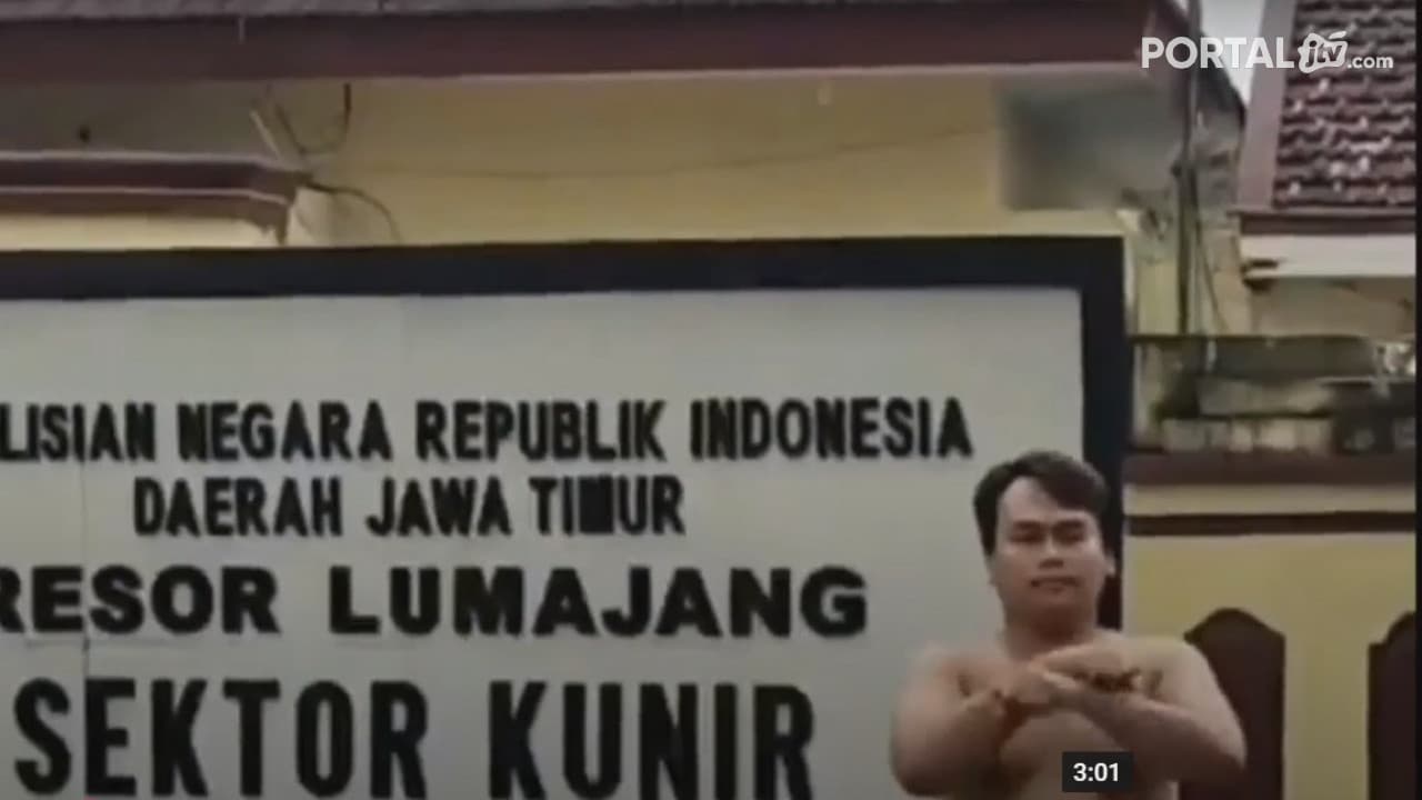 Konten Joget Telanjang Dada di Depan Mapolsek