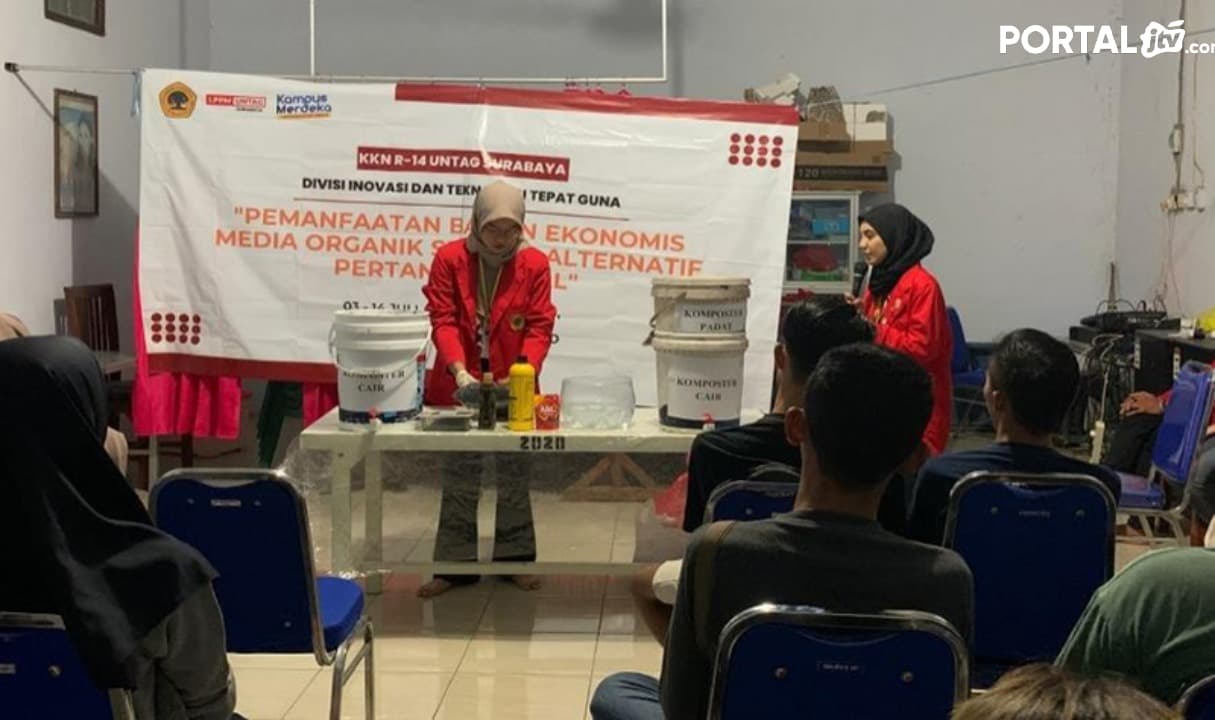 Mahasiswa Untag Surabaya Ciptakan Alternatif Pupuk dari Limbah Dapur