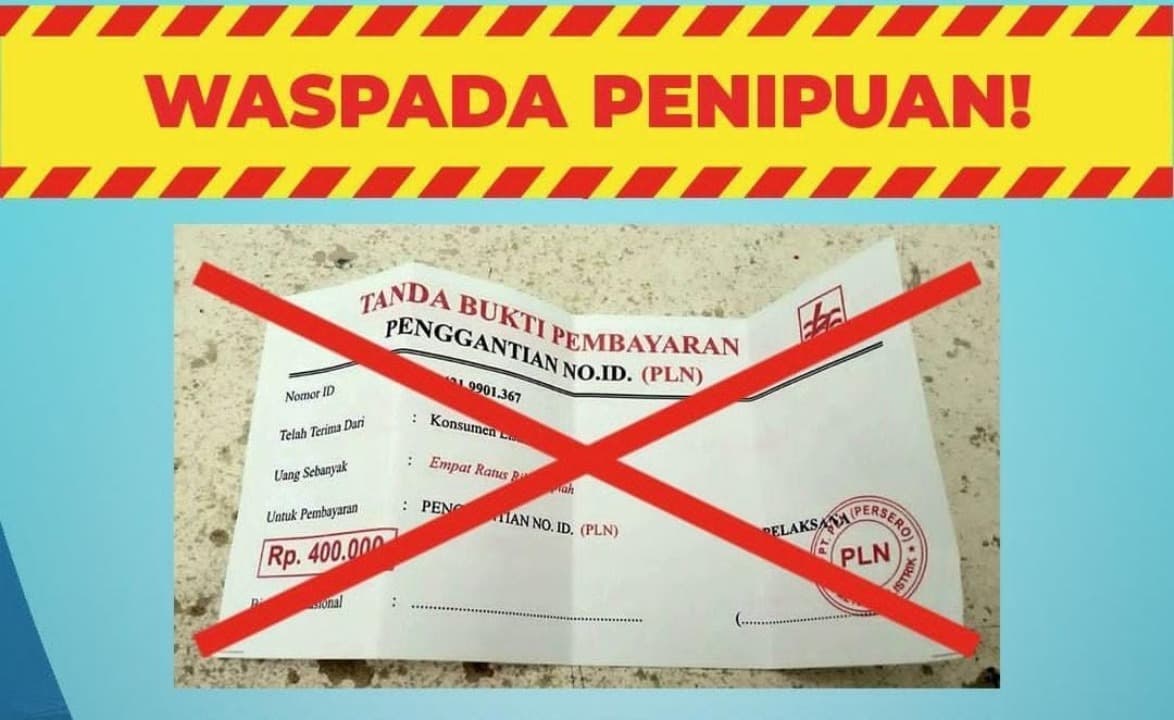 Waspada Penipuan Meminta Biaya Jasa Pelayanan PLN