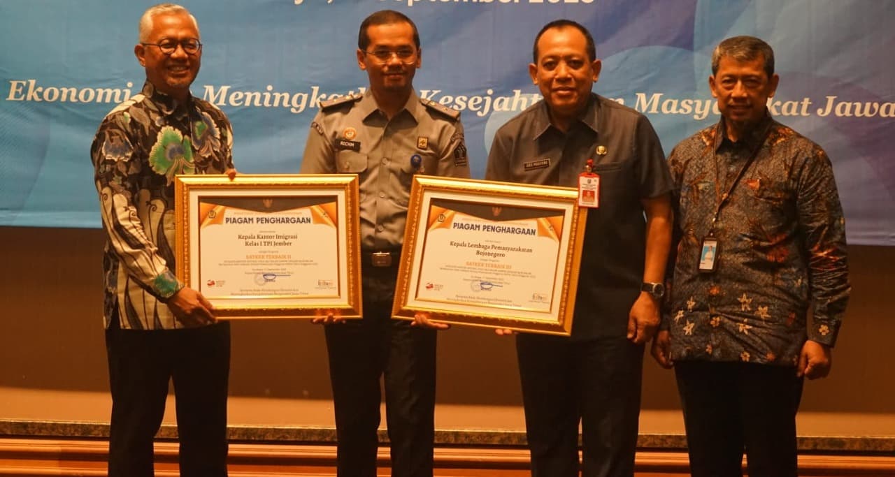 Tiga Satker Kemenkumham Jatim Raih Penghargaan Bidang Pengelolaan Keuangan