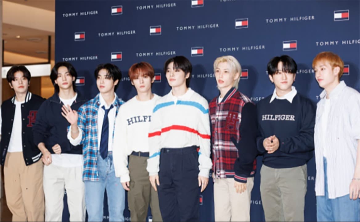 Tampil Casual, Stray Kids Hadiri Event Tommy Hilfiger di Seoul