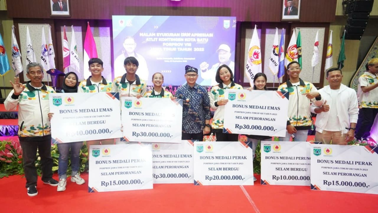 Atlet Kota Batu Peraih Medali Porprov Terima Bonus Rp 1 Miliar