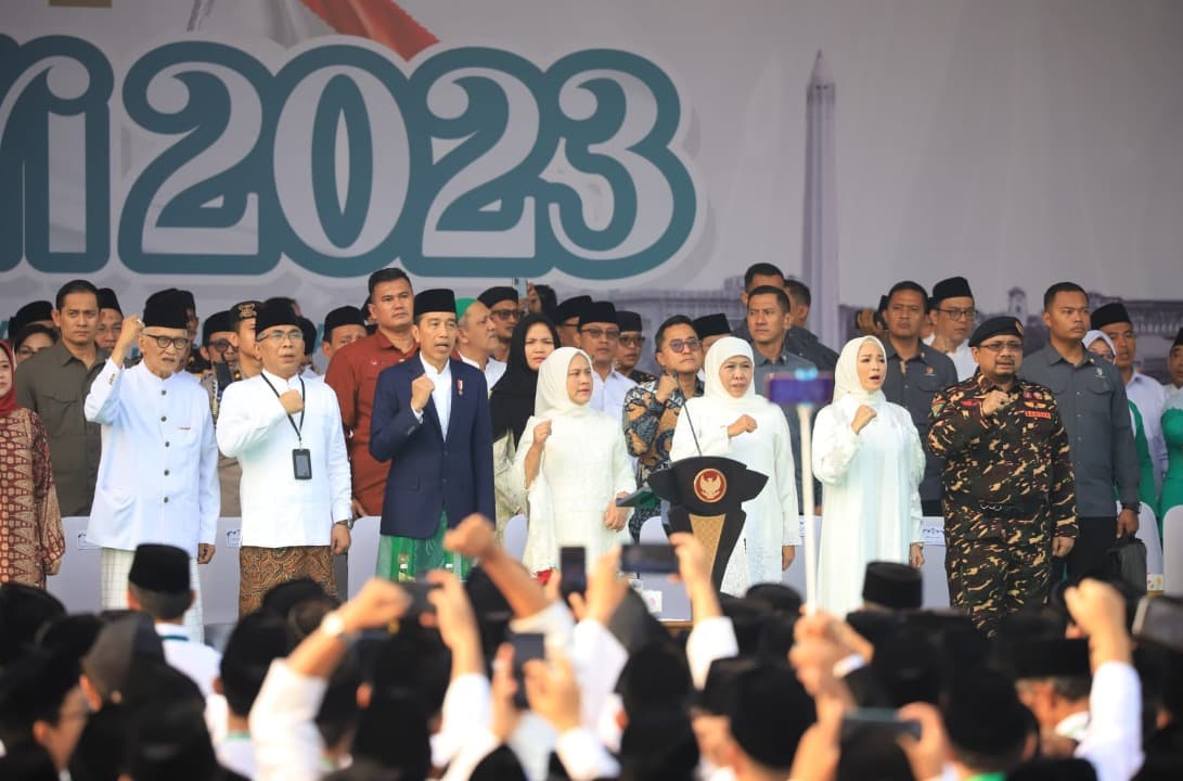 Apel Hari Santri 2023, Presiden: Santri Pilar Kekuatan Bangsa