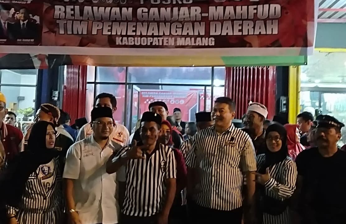 Resmikan Posko di Malang, TPD Ganjar – Mahfud MD Optimis Menang Satu Putaran