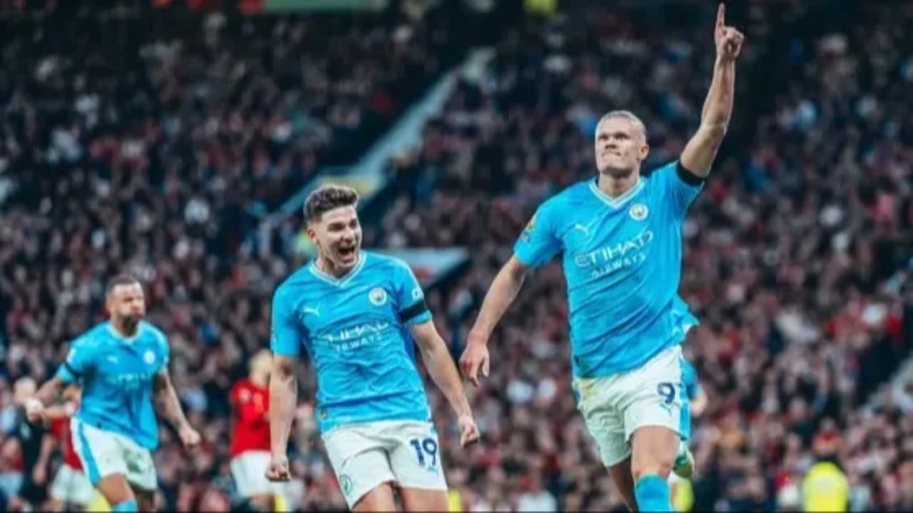 Erling Haaland Ukir Rekor, Man City Benamkan Man United di Old Trafford