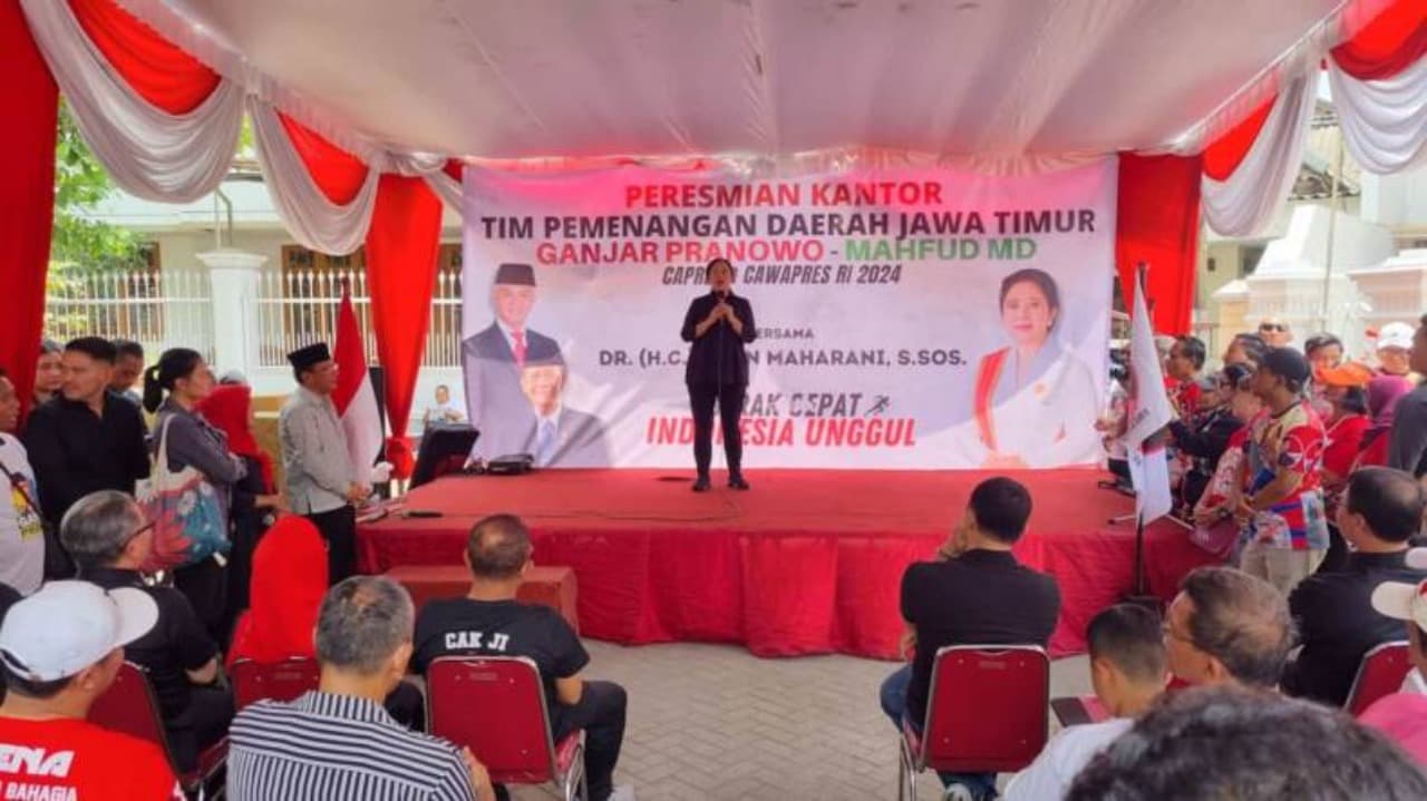 Resmikan Kantor TPD Ganjar-Mahfud, Puan Maharani Bicara Masa Depan Indonesia