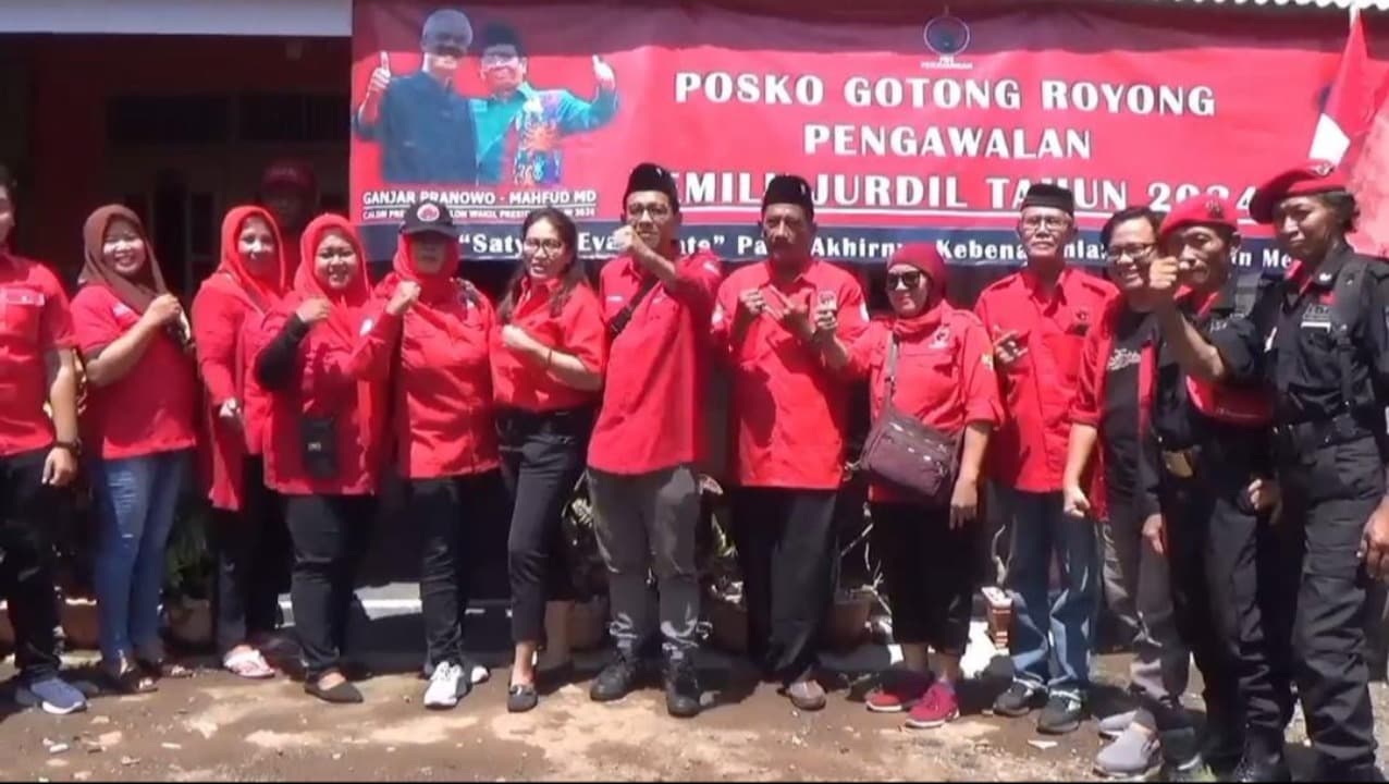 Kawal Pemilu Jurdil, DPC PDI Perjuangan Kota Pasuruan Dirikan 38 Posko