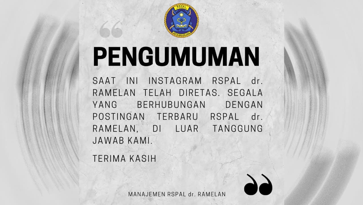 Akun Instagram Diretas, Pihak RSPAL dr. Ramelan Himbau Agar Masyarakat Waspada