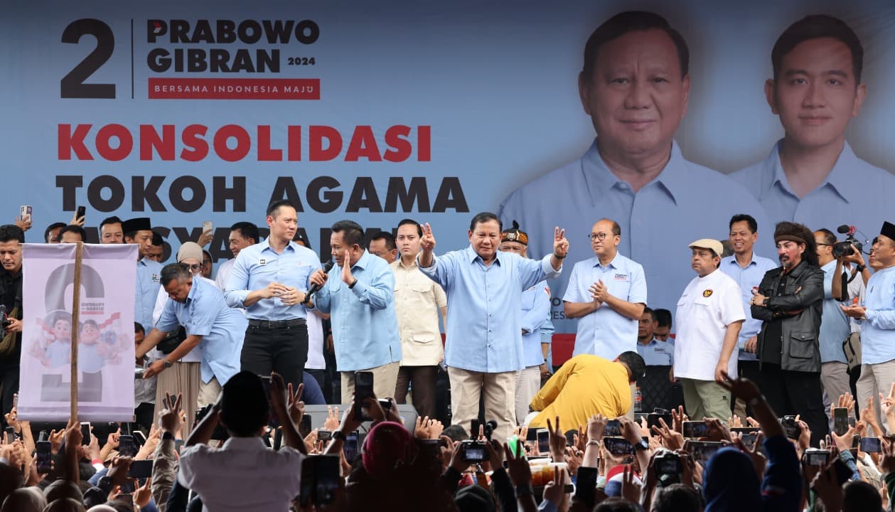 Hadiri Konsolidasi dengan Tokoh Agama, Prabowo Disambut Teriakan 'Presiden'
