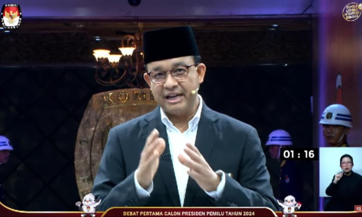 Debat Pertama Pilpres 2024: Anies Sindir Gibran dan Singgung Korban Pendukung Prabowo