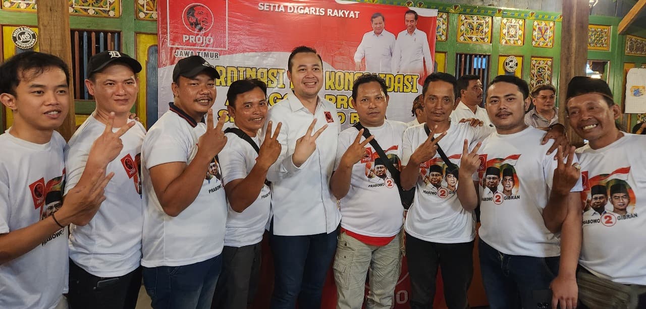 Menangkan Prabowo-Gibran Satu Putaran, Projo Jatim Konsolidasi di Bumi Mojopahit