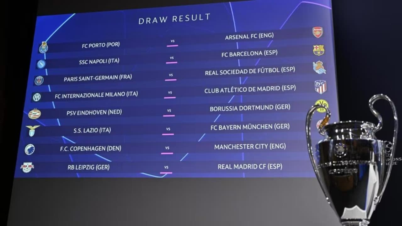 Hasil Drawing Babak 16 Besar Liga Champions Eropa