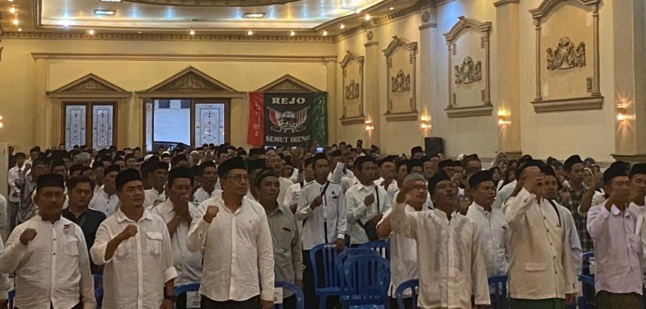 500 Kyai Kampung Rejo Semut Ireng Jombang Deklarasi Dukung Prabowo Gibran