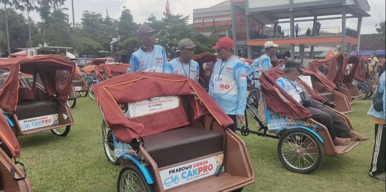 Kontroversi Becak Listrik di Madiun Ditarik, Begini Tanggapan Relawan Prabowo-Gibran