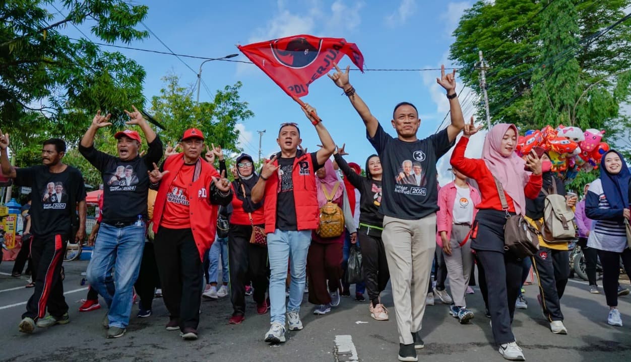 40 Ribu Warga Ikuti Jalan Sehat, PDIP Optimis Ganjar-Mahfud Raih 40 Persen di Pacitan