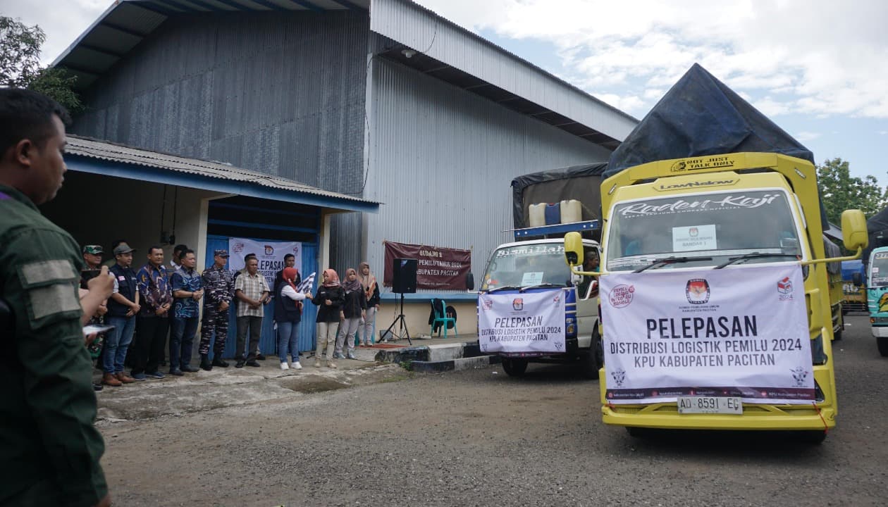 Libatkan Aparat hingga BPBD, KPU Pacitan Mulai Distribusikan Logistik Pemilu