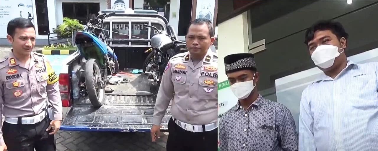 Beri Efek Jera, Dua Pembalap Liar Bangkalan Dipidanakan