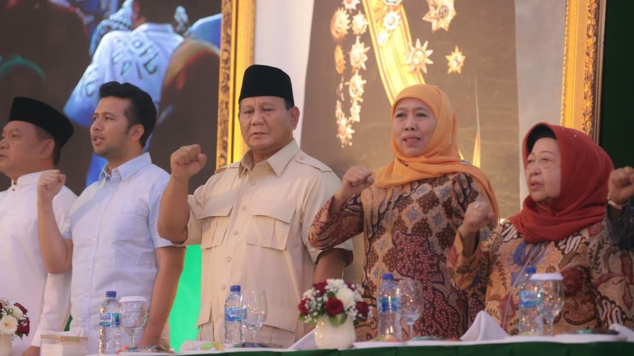 Hadiri Silaturrahmi Kebangsaan Bersama Prabowo di Hambalang, Khofifah : Jatim Jantung Kemenangan Prabowo- Gibran