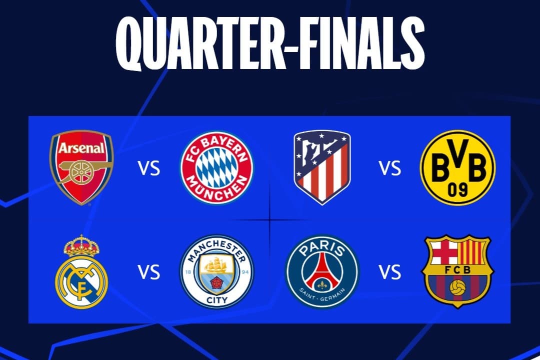 Hasil Drawing Babak Perempat Final Liga Champions 2023/2024