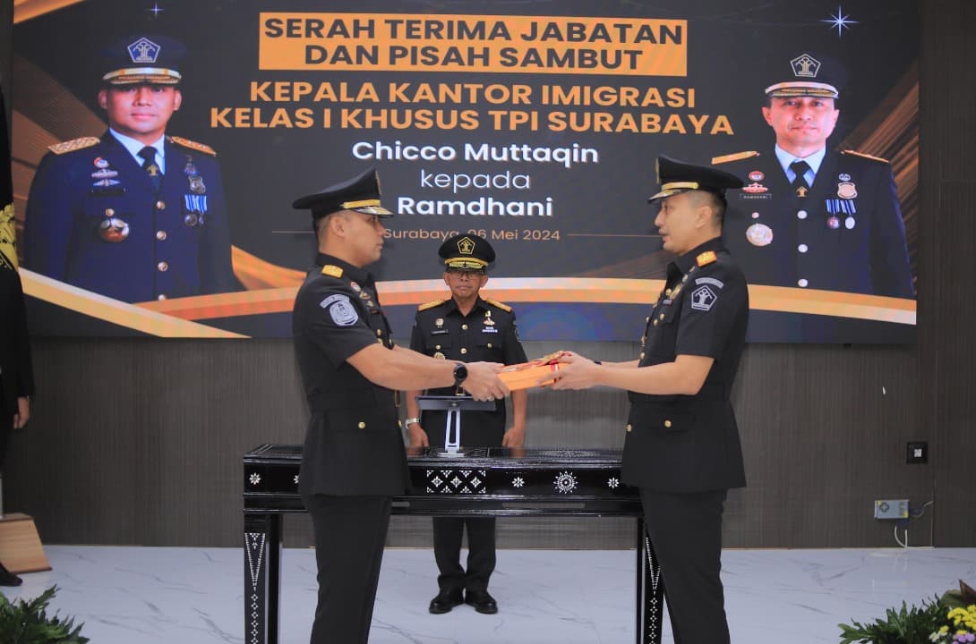 Sah! Ramdhani Jabat Kepala Imigrasi Surabaya