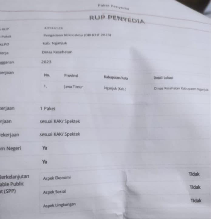 Viral, Proyek Microskop Senilai Rp 1 Miliar di Puskesmas Ngluyu Nganjuk Diduga Fiktif