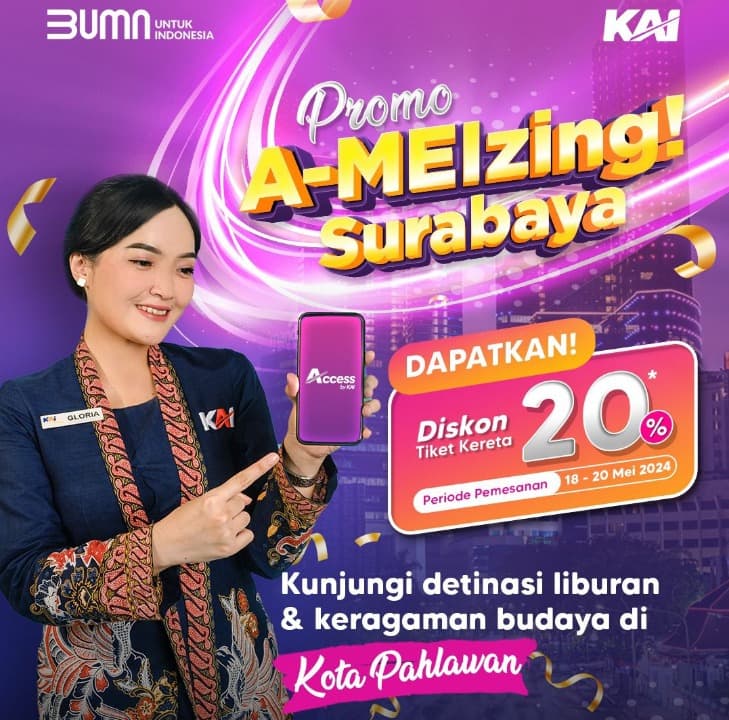 A-MEIzing Surabaya, KAI Daop 8 Beri Diskon 20 Persen Tiket Jarak Jauh