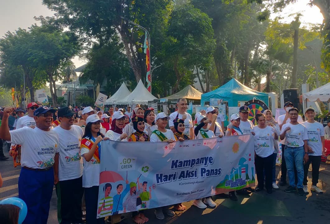 Kampanye Hari Aksi Panas, PMI Surabaya Ajak Masyarakat Cegah Heatstroke