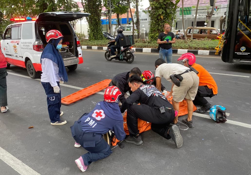 Motor Vs Motor, Pria Warga Kenjeran Meninggal di TKP