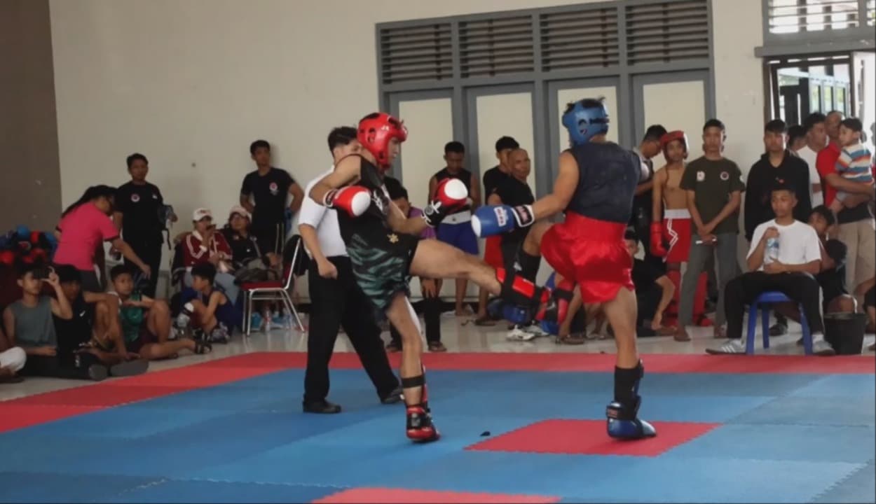 Kejuaraan Kick Boxing di Kabupaten Kediri Diikuti Ratusan Atlet