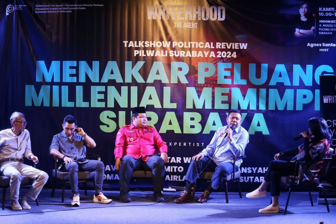 Diskusi Writerhood, Pengamat Politik : Surabaya Butuh Pemimpin Berkarakter Millenial