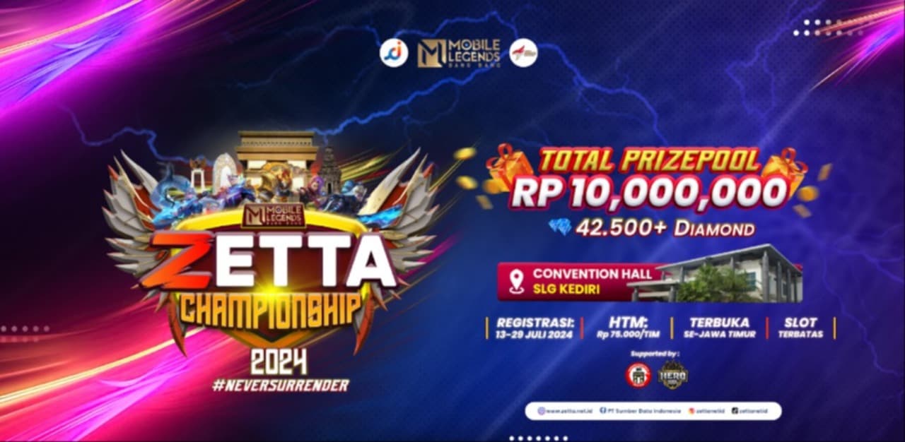 Peduli Kemajuan E-Sport Di Kediri, Zetta Gelar Turnamen Mobile Legend