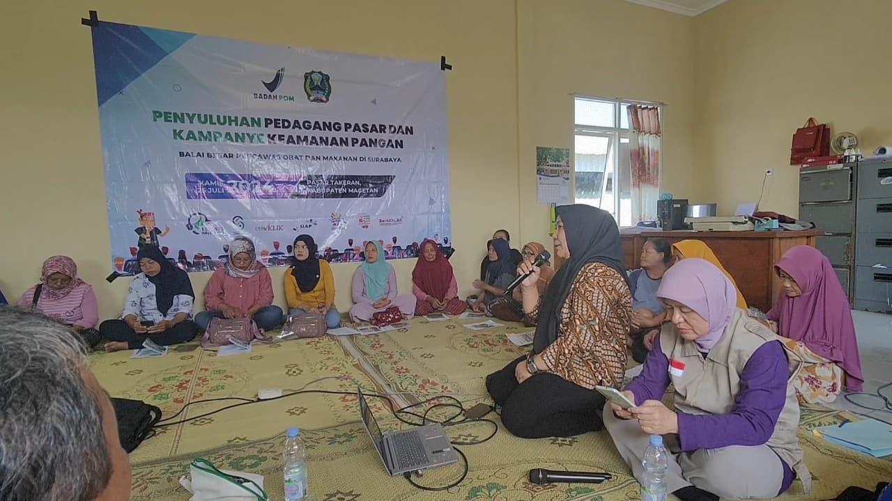 Kawal Keamanan Pangan, BBPOM Berikan Edukasi Pedagang Pasar