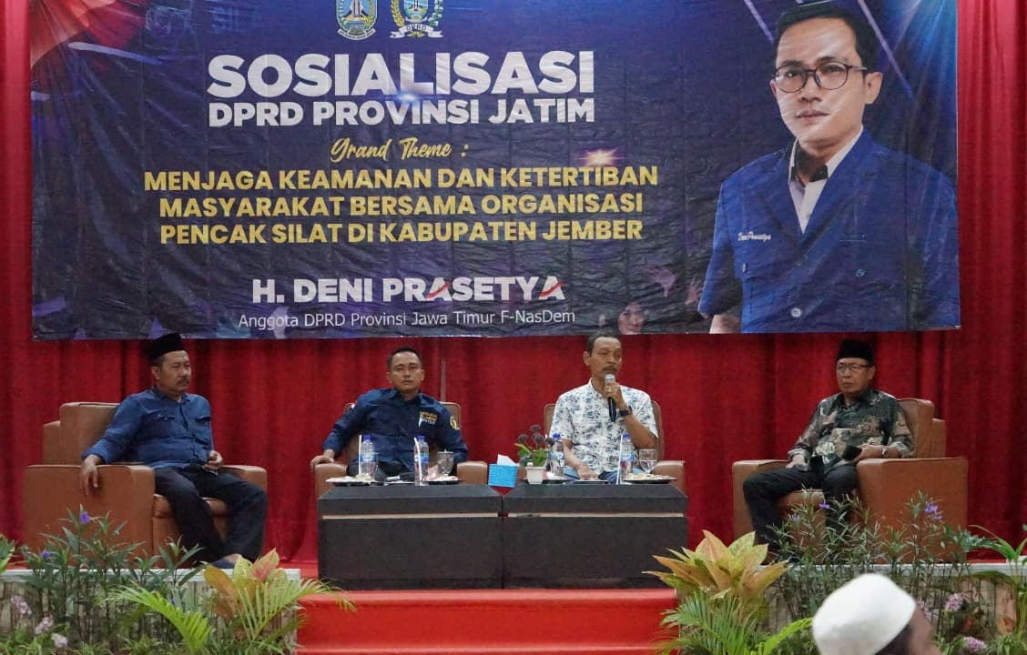 Deni Prasetya, Anggota DPRD Jatim Pelopori Pertemuan 14 Perguruan Silat di Jember