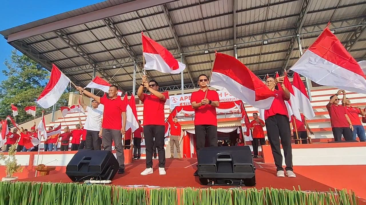 Sambut Hari Kemerdekaan RI, Pemkot Mojokerto Kibarkan 7.900 Bendera Merah Putih