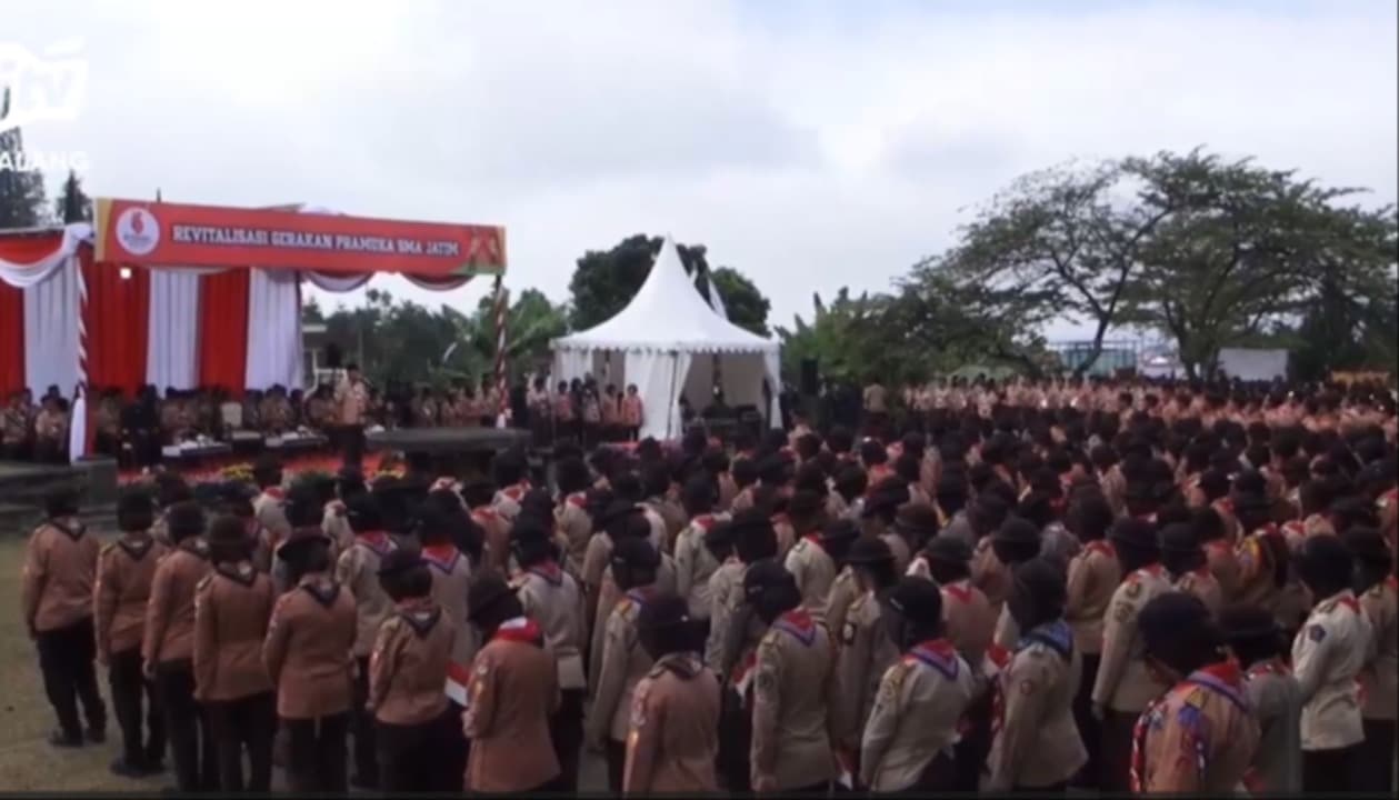 Dinas Pendidikan Jatim Gelar Apel Akbar dan Pelatihan Pramuka