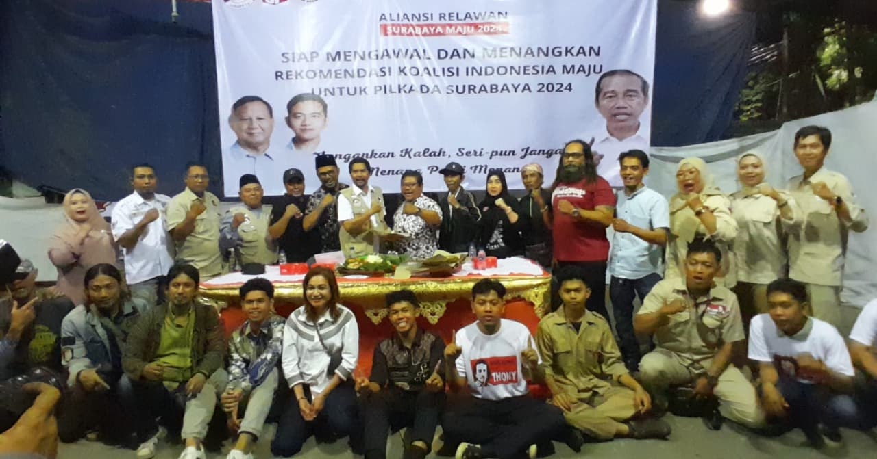 Aliansi Relawan Surabaya Maju 2024 Dukung AH Thony-Bayu Airlangga di Pilwali Surabaya