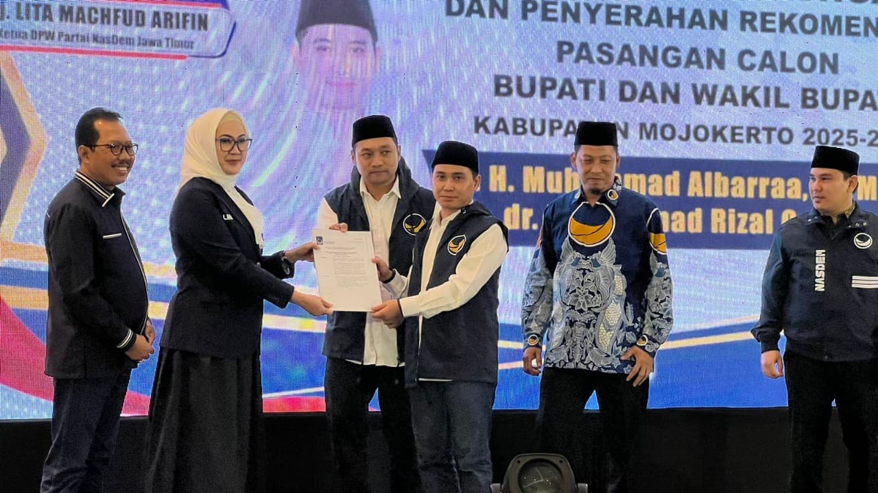 Partai NasDem Beri Rekom Gus Barra dan Rizal Maju Pilkada Mojokerto