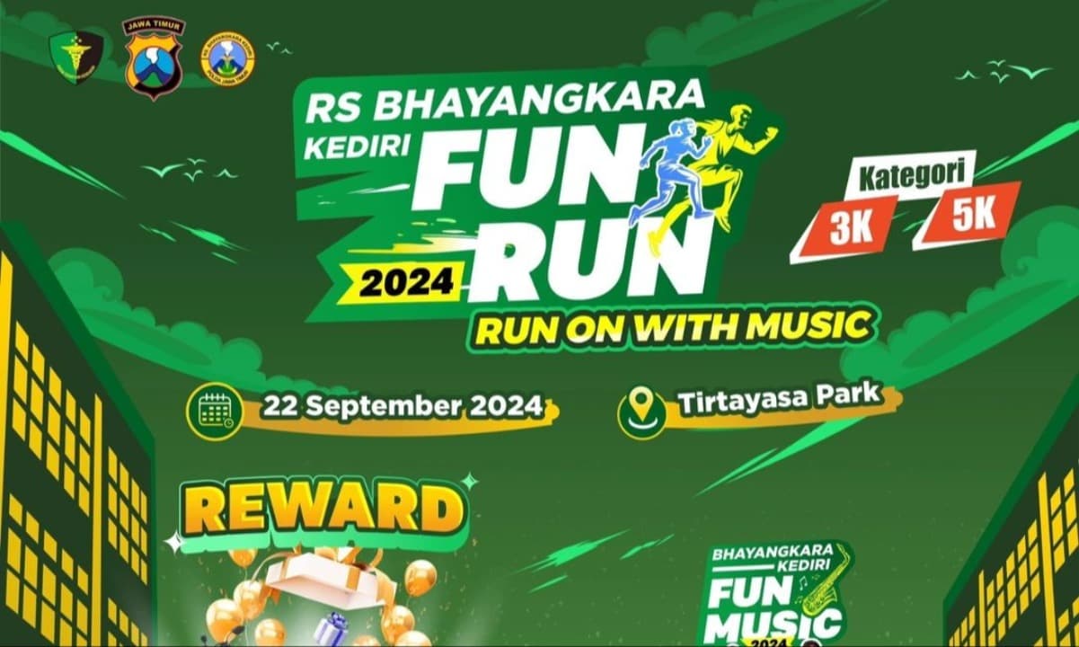 RS Bhayangkara Kediri Bakal Gelar Fun Run 2024, Ada Hiburan Konser Musik yang Siap Meramaikan!