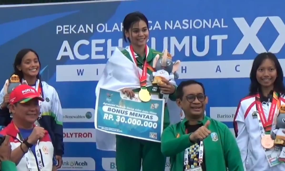 Hattrick Emas! Jatim Sapu Bersih Finswimming di PON 2024, Pecahkan Rekor Nasional