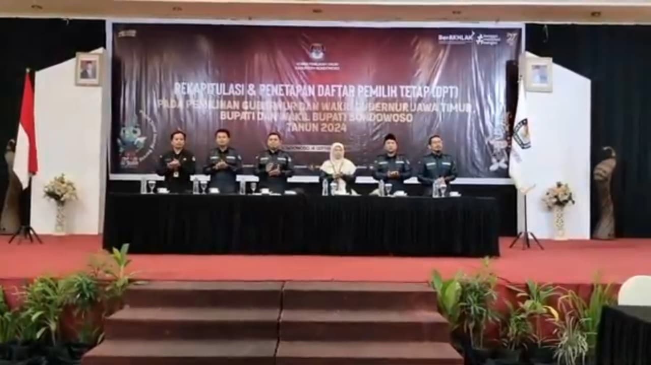 KPU Bondowoso Tetapkan Daftar Pemilih Tetap Pilkada 2024, Ada Penurunan Jumlah