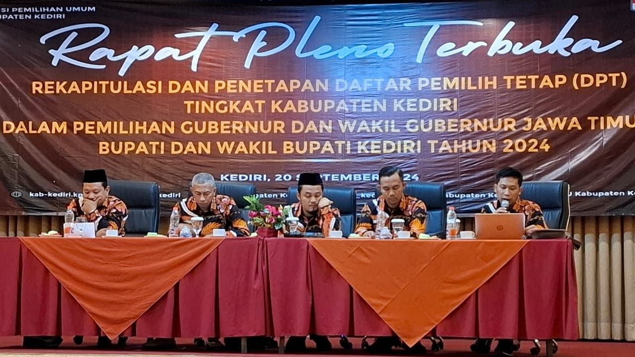 KPU Kabupaten Kediri Tetapkan Jumlah DPT Dalam Pilkada 2024 Sebanyak 1.254.964 Orang