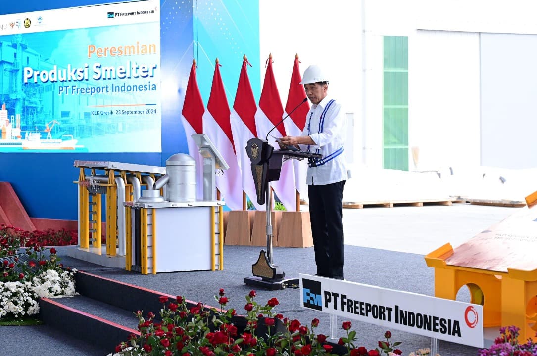 Presiden Jokowi Resmikan Smelter PT Freeport Indonesia di Gresik, Jadi Pengolahan Tembaga Terbesar di Indonesia