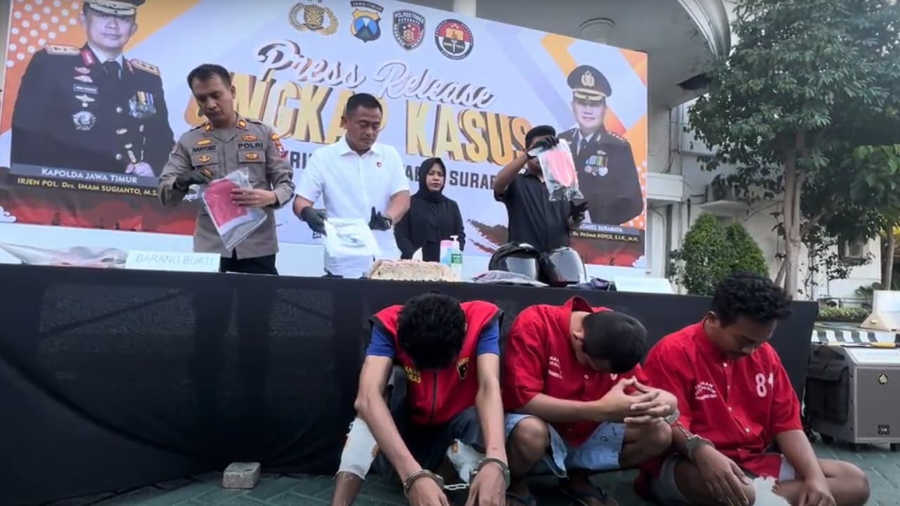 Komplotan Curanmor Dihadiahi Timah Panas, Satu Pelaku Pegawai Pemkot Surabaya