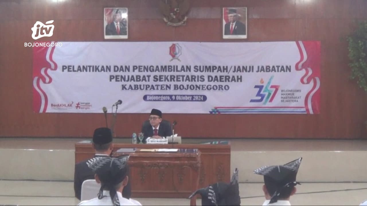 Pj Bupati Bojonegoro Lantik Djoko Lukito Sebagai Pj Sekda