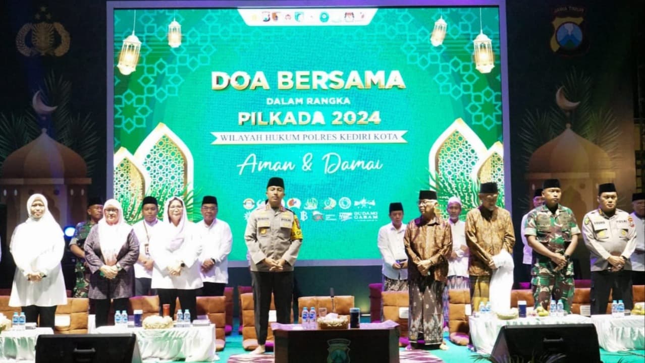 Polres Kediri Kota Gelar Doa Bersama Untuk Pilkada Aman dan Damai