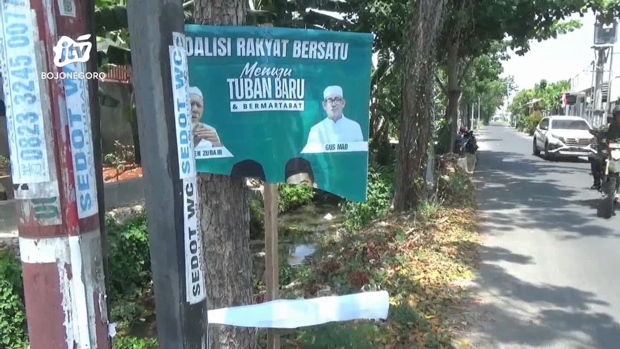 Belasan APK Paslon Riyadi-Wafi Dirusak Orang Tak Dikenal