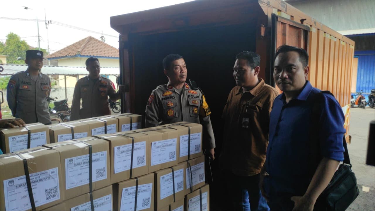 KPU Kabupaten Mojokerto Terima 869.583 Lembar Surat Suara Pilbup